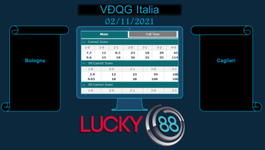 LUCKY88 Bologna vs Cagliari , Soi kèo bóng đá hôm nay 02/11/2021,  VĐQG Italia