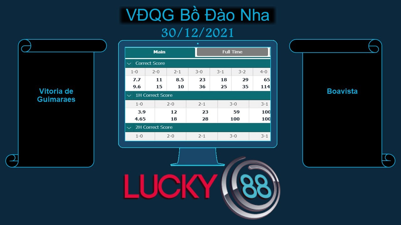 LUCKY88 Vitoria de Guimaraes vs Boavista , Soi kèo bóng đá hôm nay 30/12/2021, VĐQG Bồ Đào Nha