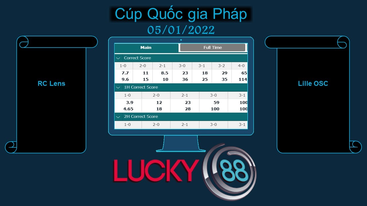 LUCKY88 RC Lens vs Lille OSC , Soi kèo bóng đá hôm nay 05/01/2022, Cúp Quốc gia Pháp