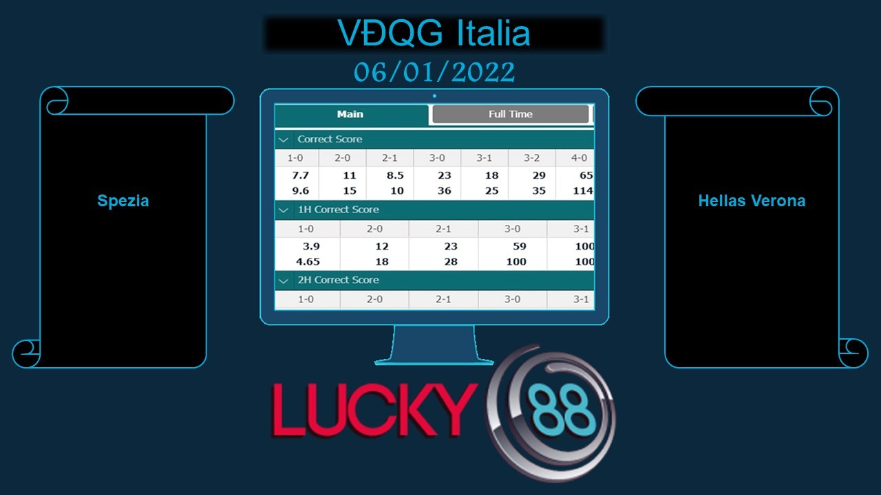 LUCKY88 Spezia vs Hellas Verona , Soi kèo bóng đá hôm nay 06/01/2022, VĐQG Italia