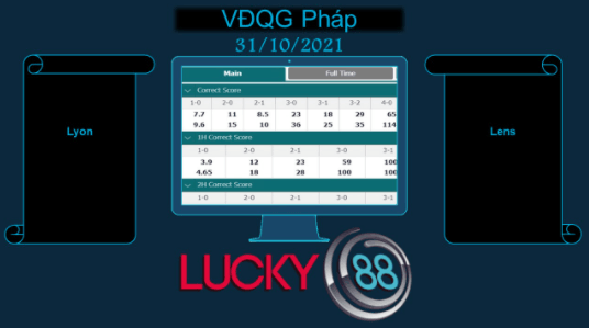 LUCKY88 Lyon vs Lens , Soi kèo bóng đá hôm nay 31/10/2021, VĐQG Pháp