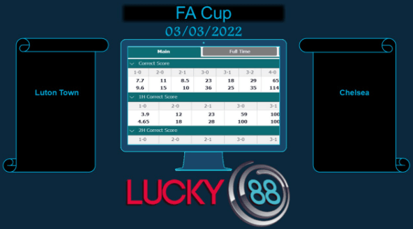 LUCKY88 Luton Town vs Chelsea , Soi kèo bóng đá hôm nay 03/03/2022,    FA Cup