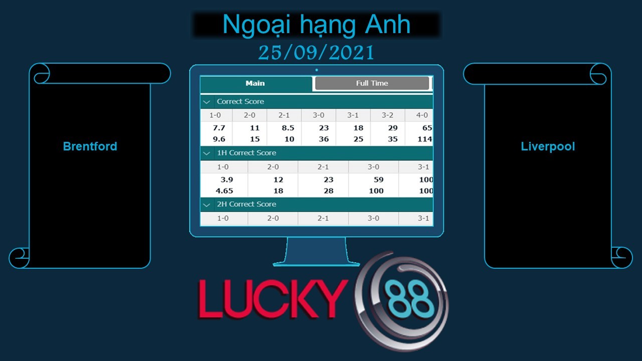 LUCKY88 Brentford vs Liverpool , Soi kèo bóng đá hôm nay 25/09/2021, Ngoại hạng Anh