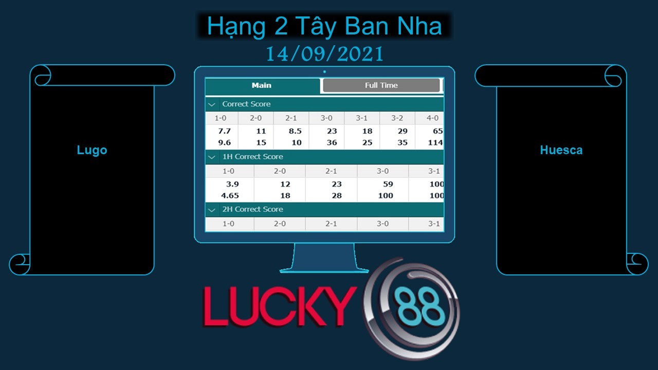 LUCKY88 Lugo vs Huesca , Soi kèo bóng đá hôm nay 14/09/2021, Hạng 2 Tây Ban Nha